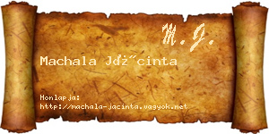 Machala Jácinta névjegykártya